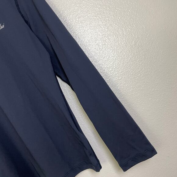 James Perse Malibu Swim Shirt Rash Guard Womens Size 3 Navy White Hawaii Beach - Picture 5 of 11